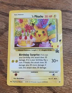 Birthday Pikachu 24/53 Celebrations: Classic Collection Holo Pokemon Very Clean - Image 1