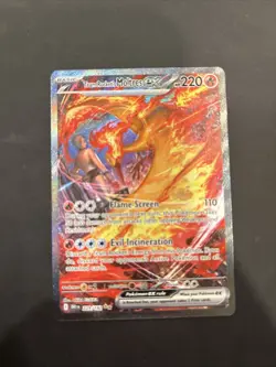 2025 Pokemon DESTINED RIVALS TEAM ROCKET MOLTRES EX FULL ART SIR HOLO 229/182 NM - Image 1
