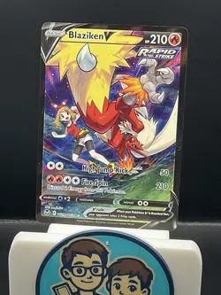 Pokemon TCG Blaziken V TG14/TG30 Silver Tempest Trainer Gallery Holo - Image 2