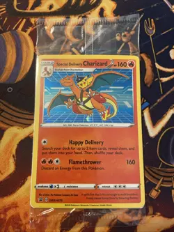 Pokemon TCG Special Delivery Charizard SWSH075 Promo Card - Factory Sealed - Image 1