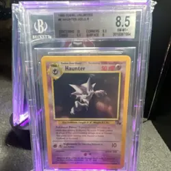 Pokemon TCG Haunter 1999 Fossil Unlimited Holo Rare #6/62 Beckett 8.5 - Image 1