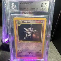 Pokemon TCG Haunter 1999 Fossil Unlimited Holo Rare #6/62 Beckett 8.5 - Image 2