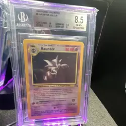 Pokemon TCG Haunter 1999 Fossil Unlimited Holo Rare #6/62 Beckett 8.5 - Image 3