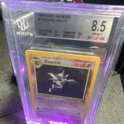 Pokemon TCG Haunter 1999 Fossil Unlimited Holo Rare #6/62 Beckett 8.5 - Image 4