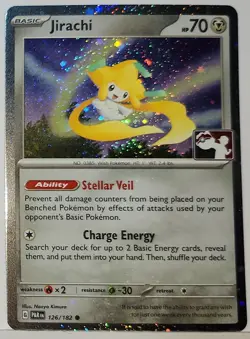 Swirls 🌀 Jirachi 126/182 Cosmos Holo Heavily Bleed Error Rare Pokemon TCG ✨ - Image 2
