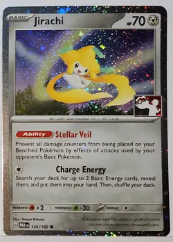 Swirls 🌀 Jirachi 126/182 Cosmos Holo Heavily Bleed Error Rare Pokemon TCG ✨ - Image 3