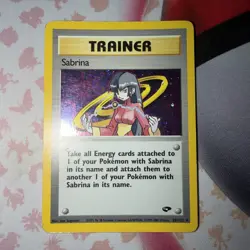 Vintage Pokemon TCG WOTC Sabrina Trainer Gym Challenge Holo Rare 20/132 LP/MP - Image 1