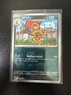 Pokemon TCG Scrafty Master Ball Reverse Holo 058/086 - White Flare NM - Image 1