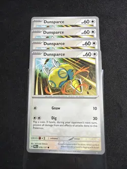 4x Dunsparce 079/131 Sv: Prismatic Evolutions PLAYSET x4 - Pokemon TCG - NM - Image 1