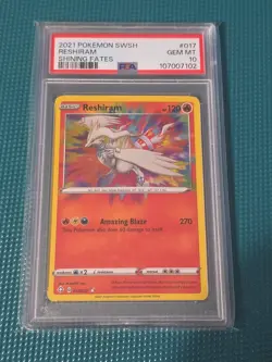 2021 Pokemon SWSH Reshiram #017 Shining Fates PSA 10 - Image 1