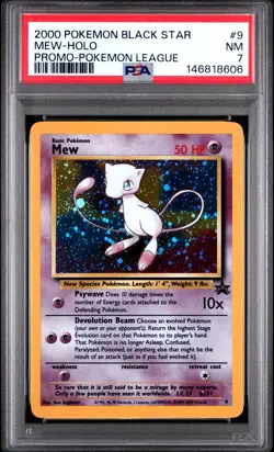 2000 Pokemon Black Star Mew Pokemon League Promo PSA 7 PSA - Image 1