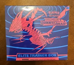 Pokemon TCG Sword & Shield Darkness Ablaze Elite Trainer Box 1 Box - Image 1