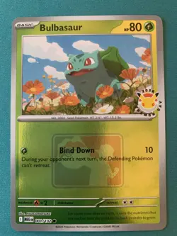 Pokemon TCG Bulbasaur 001/132 MEG 2026 Pokemon Day League Promo PLAY Stamp - Image 1