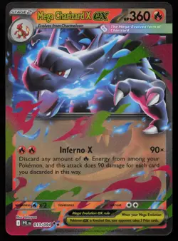 Mega Charizard X ex 013/094 Double Rare Phantasmal Flames Pokemon NM - Image 1