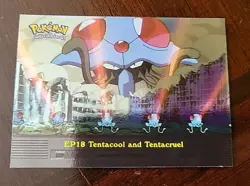 NM! FOIL Pokemon - EP18 Tentacool And Tentacruel - Blue Logo - Topps Series 2 - Image 1