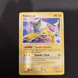 Raikou 16/132 Holo Rare Secret Wonders Pokemon Holo Lightly Played - Image 2