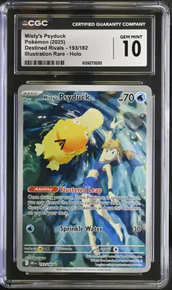 MISTY'S PSYDUCK Destined Rivals Illustration Rare #193 CGC 10 Pokemon - Image 1