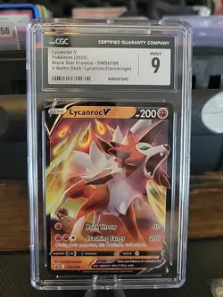 Lycanroc V SWSH199 SWSH: Sword & Shield Promo Holo 2022 200 HP Basic Pokemon TCG - Image 1