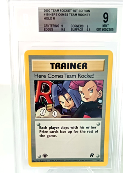 2000 Pokemon Team Rocket's 1st Edition Rare Holo Rocket's Sneak Attack BGS 9 M - Image 1