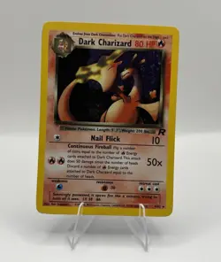 Pokemon TCG Dark Charizard Team Rocket 4/82 Holo Rare LP - Image 1