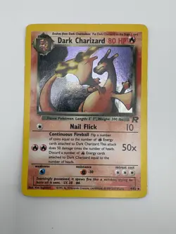 Pokemon TCG Dark Charizard Team Rocket 4/82 Holo Rare LP - Image 4
