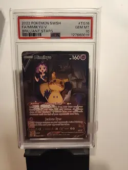 PSA 2022 POKEMON SWSH FA/MIMIKYU V BRILLIANT STARS PSA #TG16 GEM MT 10 - Image 1