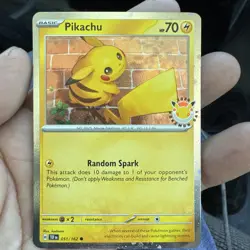 Pokemon Pikachu 051/162 TEF Promo Stamped Holo Basic - Image 1
