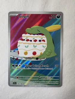 ENG Pokemon TCG – Gulpin (154/142) ILLUSTRATION RARE NM/M Pack Fresh - Image 2