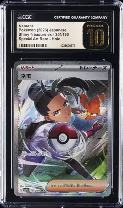 2023 POKEMON JPN #351/190 NEMONA CGC 10 PERFECT - Image 1