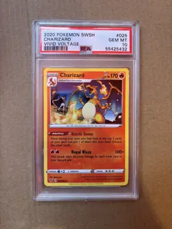 Charizard 025/185 Vivid Voltage Non-Holo Rare Pokemon PSA 10 Gem Mint - Image 1