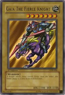 Gaia The Fierce Knight LOB-006 - Ultra Rare - Lightly Played Unlimited YuGiOh! T - Image 1