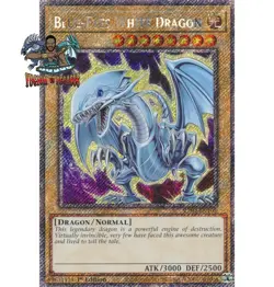 Yugioh! Blue-Eyes White Dragon (8th artwork) RA04-EN108 Platinum Secret Rare NM - Image 1