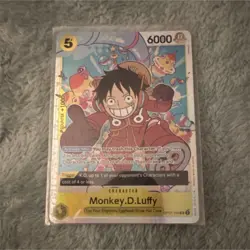 One Piece CCG Monkey.D.Luffy Character Card OP07-109 6000 Power 5 Cost Holo - Image 1