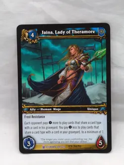World Of Warcraft TCG Jaina, Lady Of Theramore Icecrown Rare Card 104/220 - Image 1