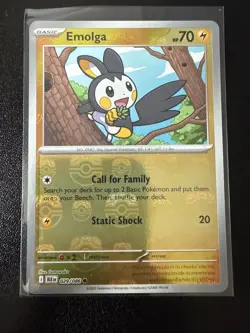 ENGLISH Emolga (Master Ball) Reverse 029/086 Black Bolt Pokemon - Image 1