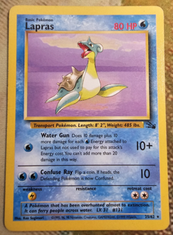 Pokemon - Fossil - Lapras 25/62 - Non-Holo Rare LP - Image 1