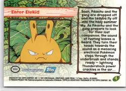 2000 Topps Pokemon The Movie 2000 #4 Enter Elekid - Image 2