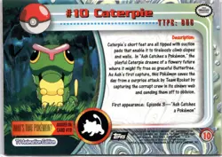 Topps Pokemon TV Animation Edition Series 1 #10 Caterpie - Image 2