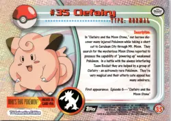 Topps Chrome Pokemon #35 Clefairy - Image 2