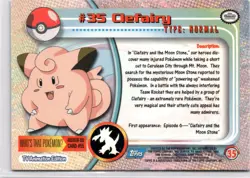 Topps Pokemon TV Animation Edition Series 1 #35 Clefairy Topps Logo Foil - Image 2