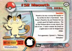 Topps Pokemon TV Animation Edition Series 1 #52 Meowth - Image 2