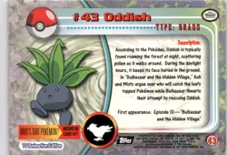 Topps Pokemon TV Animation Edition Series 1 #43 Oddish - Image 2
