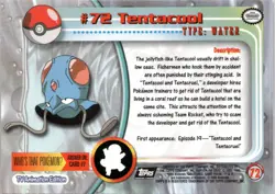 Topps Pokemon TV Animation Edition Series 1 #72 Tentacool - Image 2