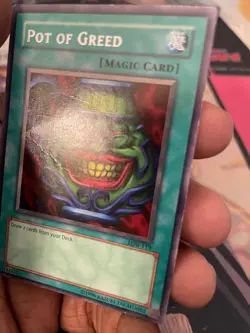 YUGIOH - POT OF GREED - RARE - LOB - UNLIMITED - HP - Image 1