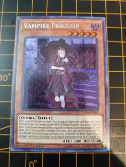 Vampire Fraulein DASA-EN003 Secret Rare 1st Ed. YuGiOh! TCG NM With Top Loader - Image 2