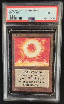 PSA 2 Sol Ring Beta MTG Magic Graded Card - Image 1