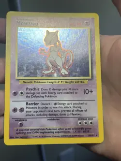 Pokemon TCG Mewtwo Base Set Holo Rare Card 10/102 Vintage NM/LP - Image 3