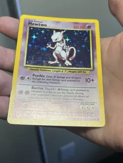Pokemon TCG Mewtwo Base Set Holo Rare Card 10/102 Vintage NM/LP - Image 5