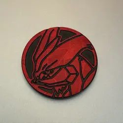 Pokemon Trading Card Games Kyurem Red Plastic Coin - Image 1