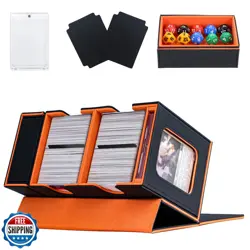 tmstorys Commander Deck Box for MTG, Card Deck Box with Dice Tray and Display - Image 1